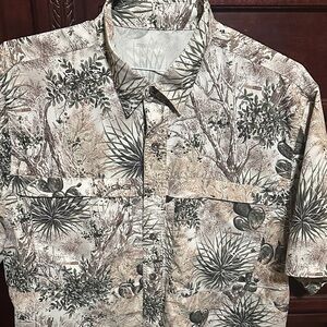Men's Casual Button Down Shirt - Nature Print